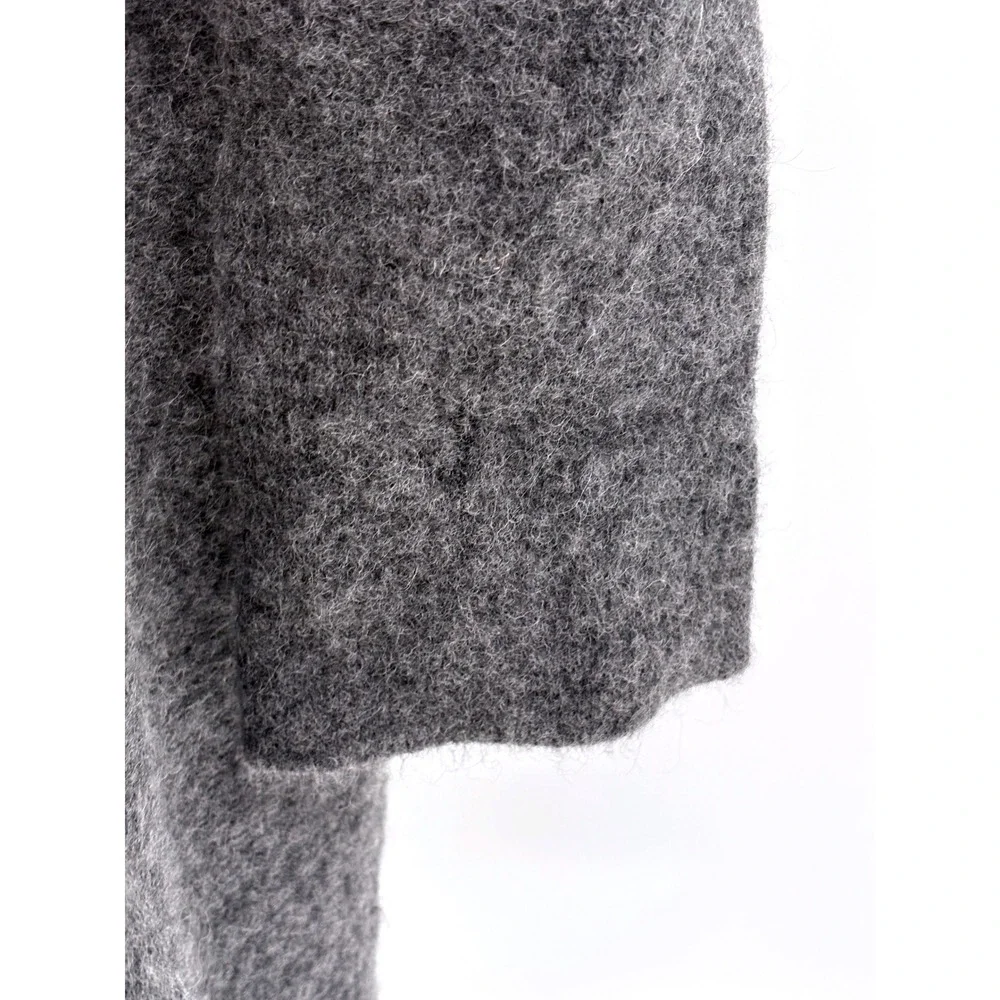 J. Crew Cardigan Sweater Double Breasted Alpaca Wool Gray Women XXS Oversized